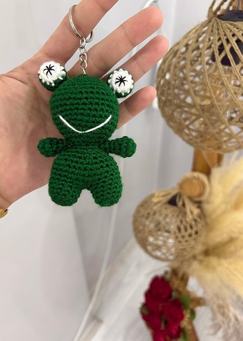 Renkli Örgü Kurbağa Anahtarlık - Görsel 3