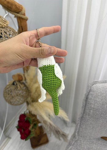 Örgü Kuş Şeklinde Renkli Anahtarlık - Görsel 3