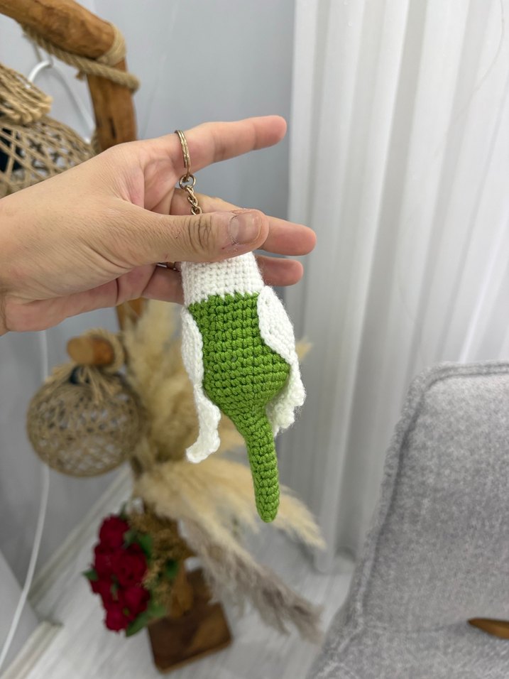 Örgü Kuş Şeklinde Renkli Anahtarlık - Görsel 3