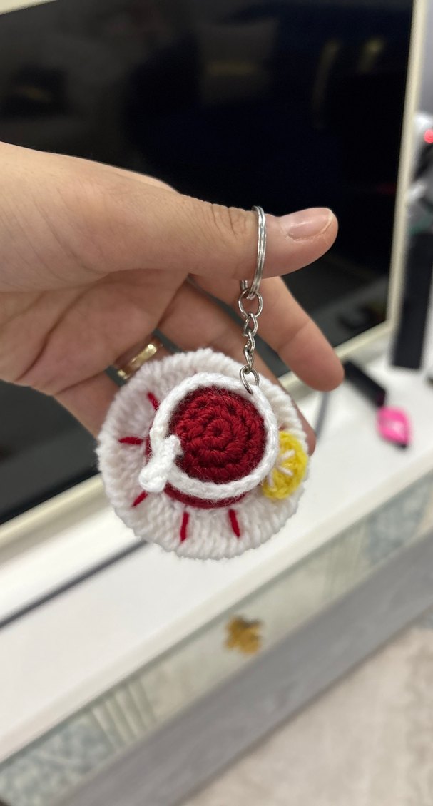 Çay bardağı şeklinde anahtarlık - Görsel 2