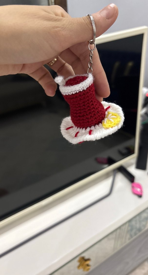 Çay bardağı şeklinde anahtarlık - Görsel 3