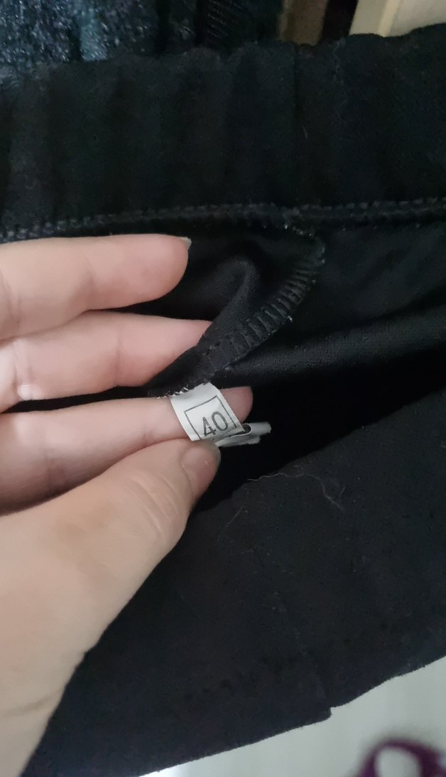 Kadın siyah Midi İspanyol Paça Kemerli Pantolon - Görsel 3