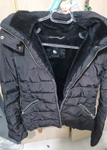 Fermuarlı Siyah Kadın Kışlık Mont - Görsel 3