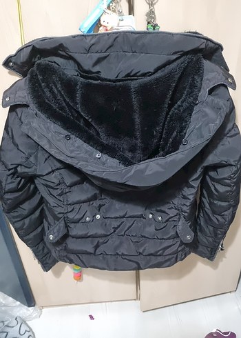 Fermuarlı Siyah Kadın Kışlık Mont - Görsel 4