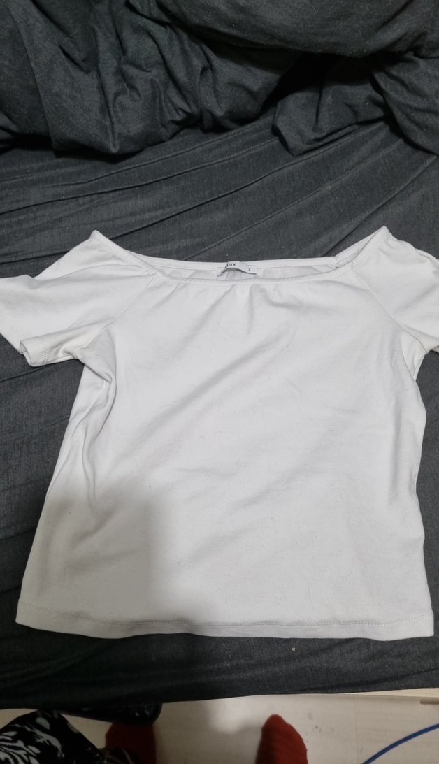 Beyaz Kısa Kollu Kadın Mini Tişört - Görsel 2