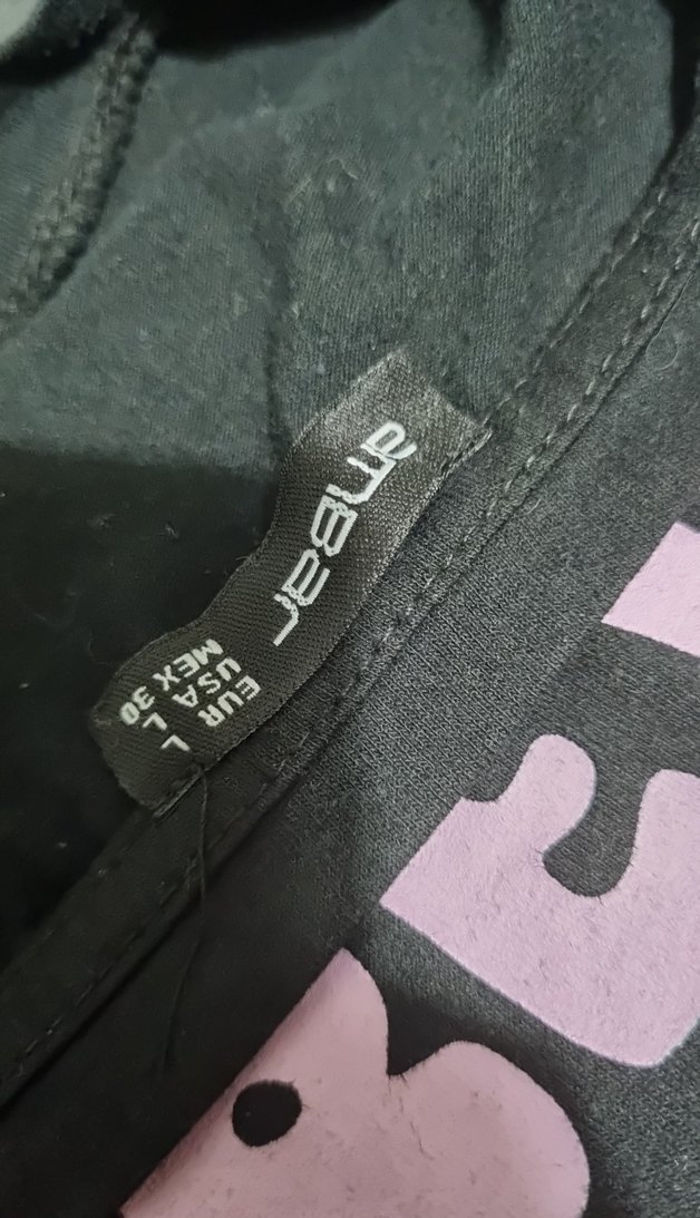 COLLUSION Siyah Uzun Kollu Tişört - Görsel 4