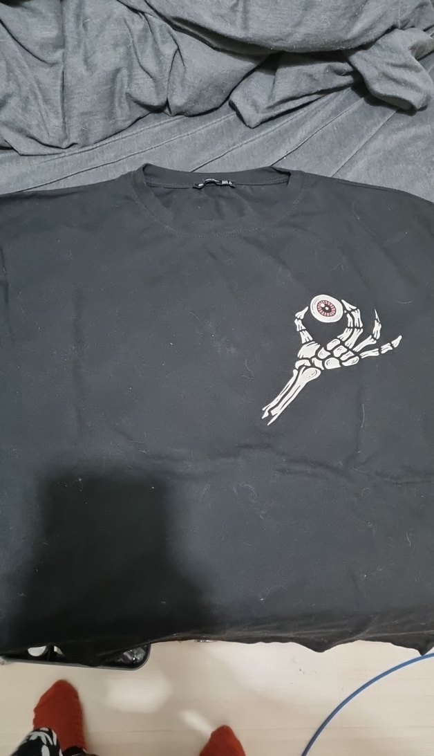 Siyah Baskılı Uzun Kollu Tişört - Görsel 2