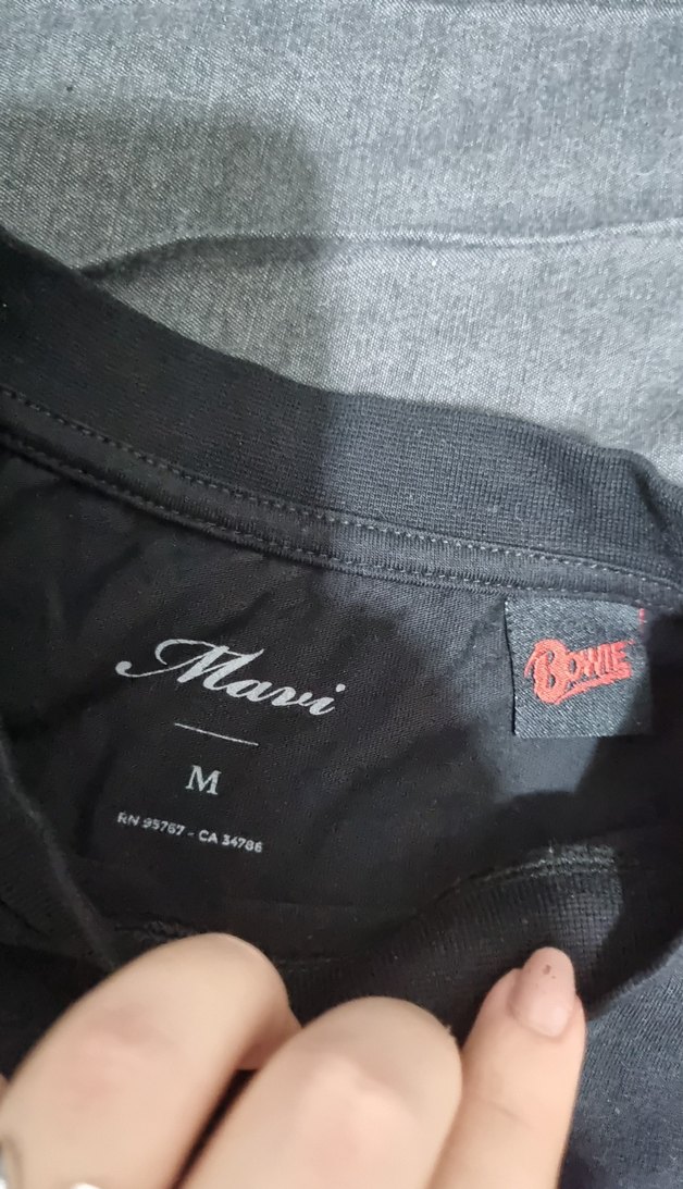 siyah Baskılı Rock Tişört - Görsel 3