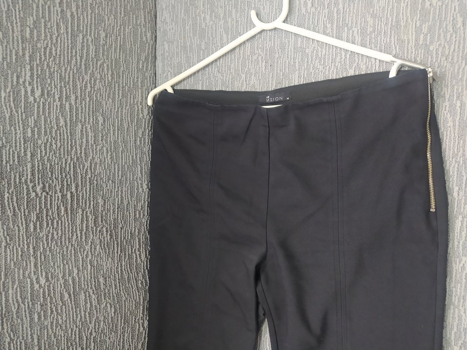 Siyah Midi Kadın Kumaş Pantolon - Görsel 3