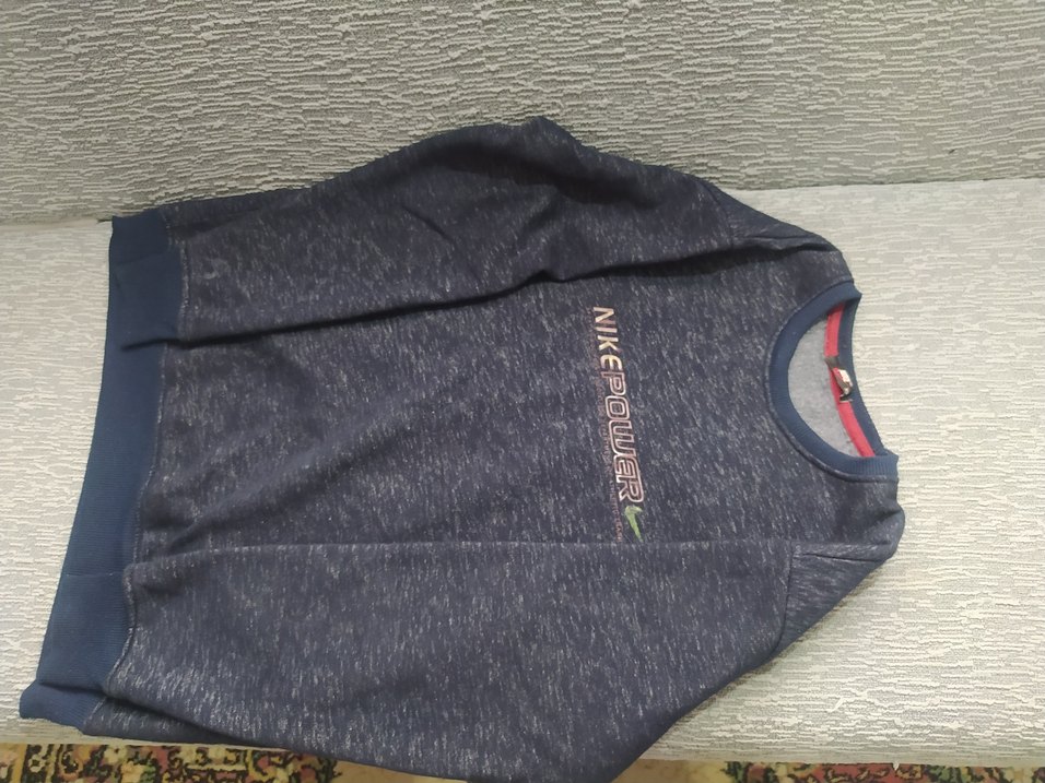 Erkek Lacivert Triko Denim Sweatshirt - Görsel 3