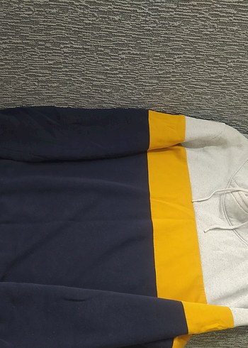 Yüksek Yakalı Renk Bloklu Unisex Sweatshirt - Görsel 3