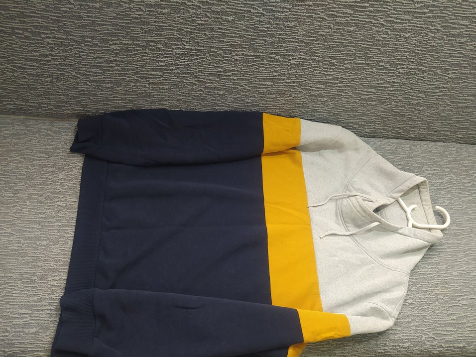 Yüksek Yakalı Renk Bloklu Unisex Sweatshirt - Görsel 3