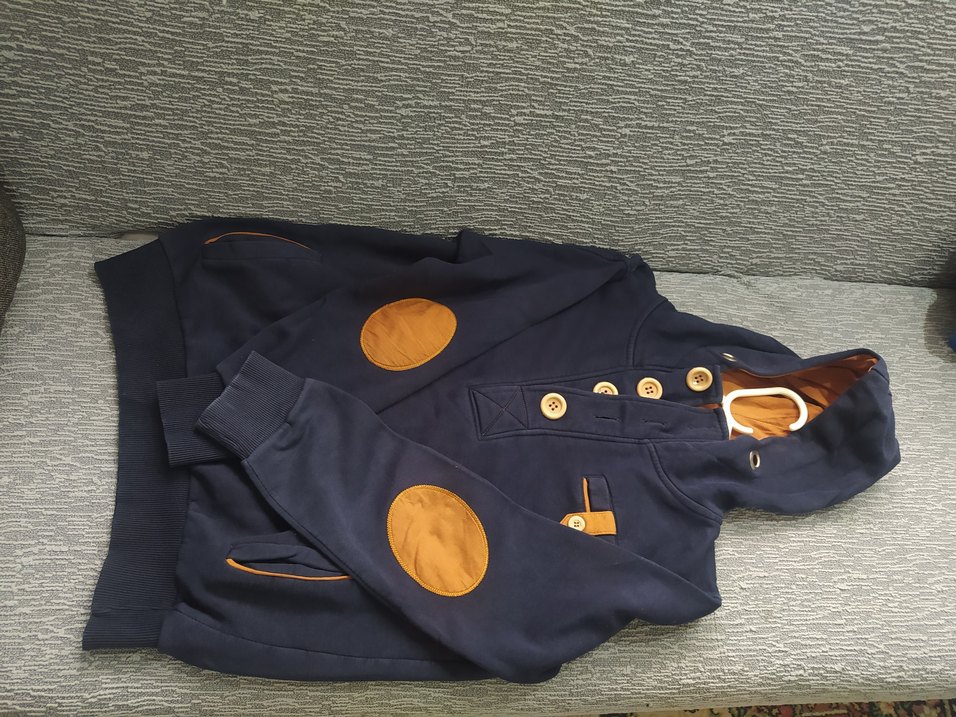 Düğmeli Lacivert Erkek Çocuk Sweatshirt - Görsel 3