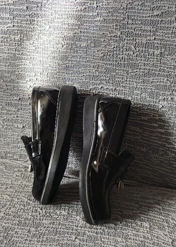 Siyah Parlak Tokalı Erkek Çocuk Loafer - Görsel 7