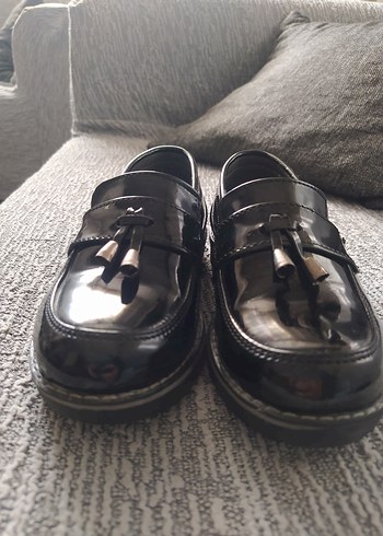 Siyah Parlak Tokalı Erkek Çocuk Loafer - Görsel 3