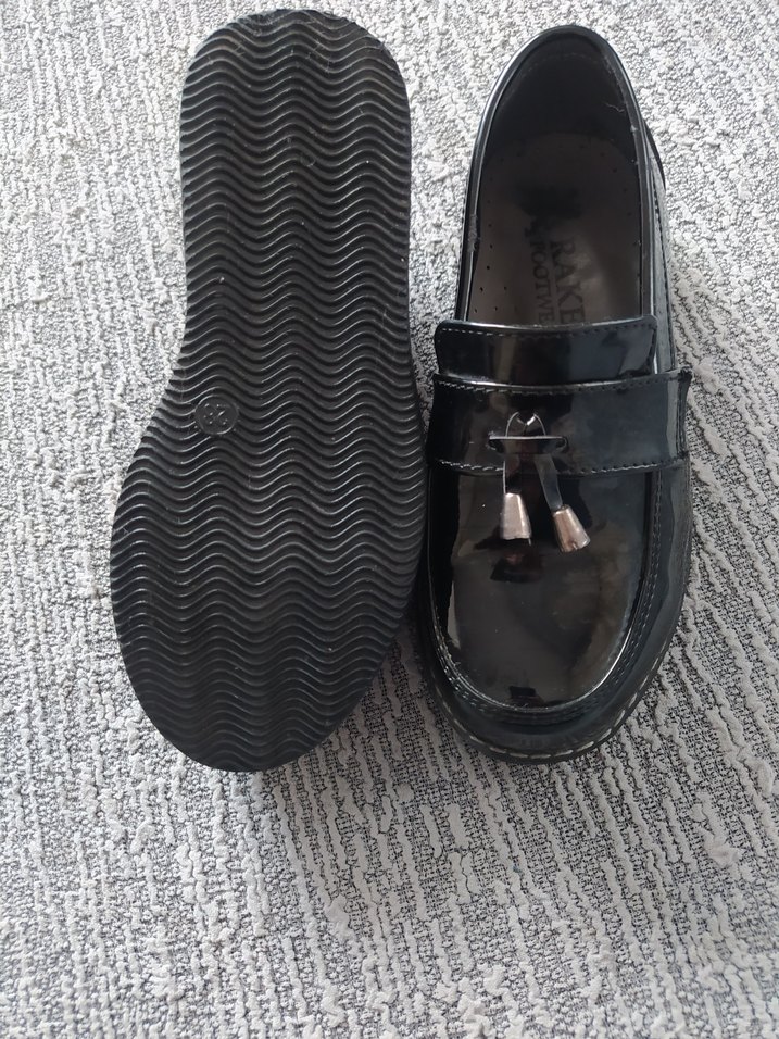 Siyah Parlak Tokalı Erkek Çocuk Loafer - Görsel 4