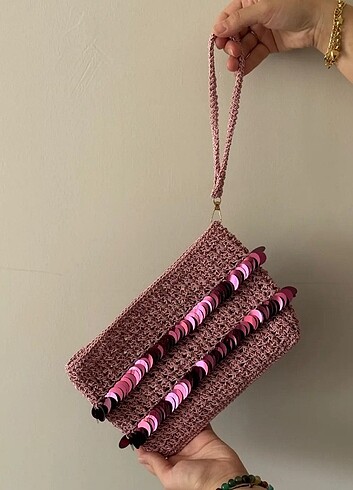 Pullu şık clutch