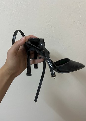 36 Beden siyah Renk Klasik Siyah Yılan Desenli Stiletto