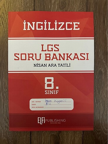  İngilizce ara tatil çalışma kitabı ve İngilizce sözlük