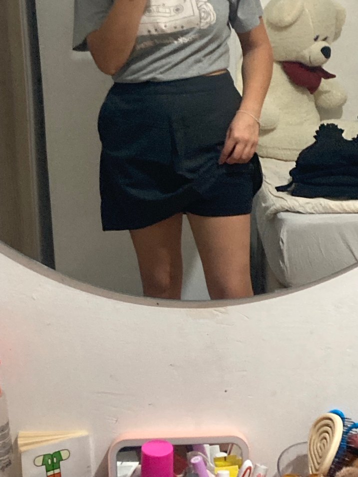 Gri Denim ŞORTLU Etek - Görsel 2