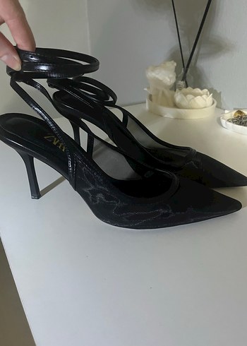 Siyah zara  topuklu ayakkabı - Görsel 3