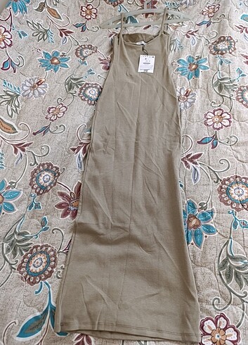 xs Beden Bershka Askılı Midi Elbise