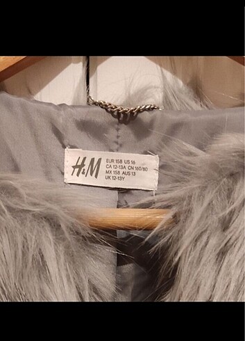 H&M gri kürk 