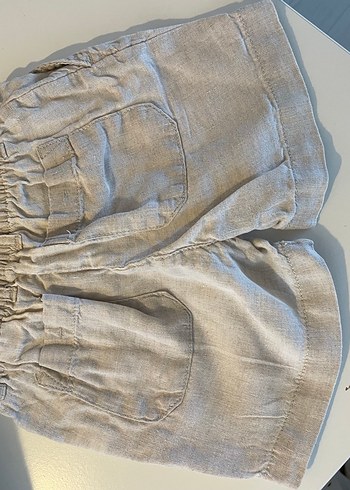 Bohem Tarzı Bej Keten Erkek Çocuk Şortu - Görsel 2