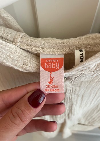 Erkek Çocuk Bej Keten Kapüşonlu gömlek - Görsel 2