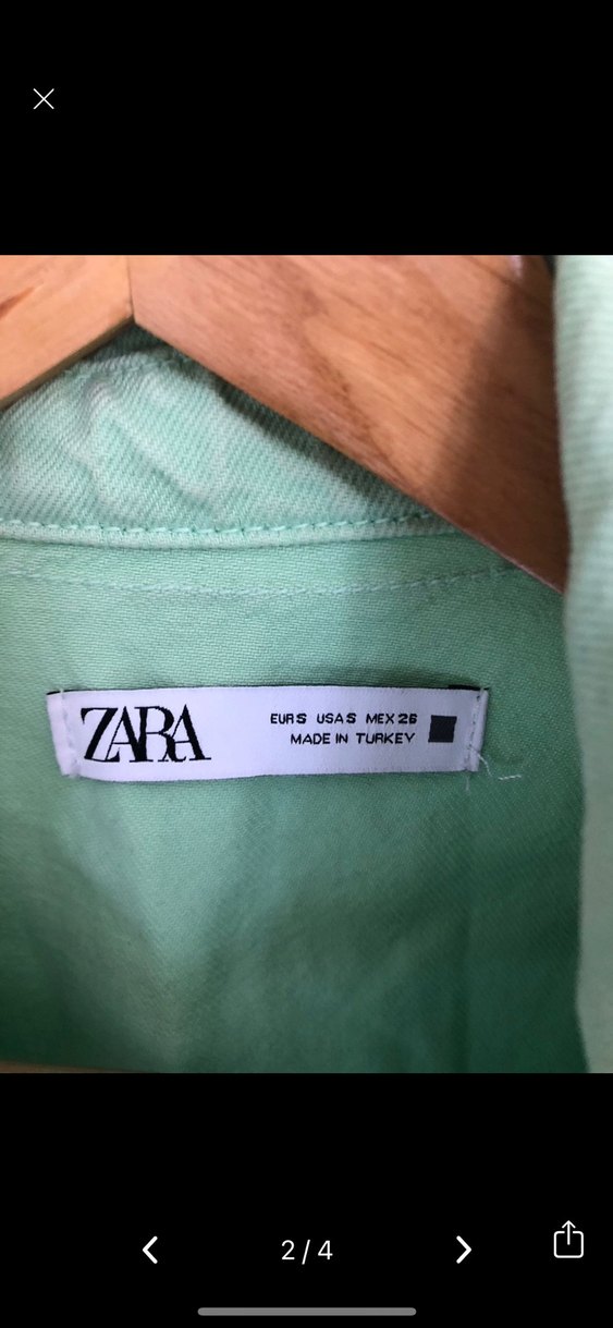 Yeşil Düğmeli Rahat Kesim Keten Ceket - Görsel 2