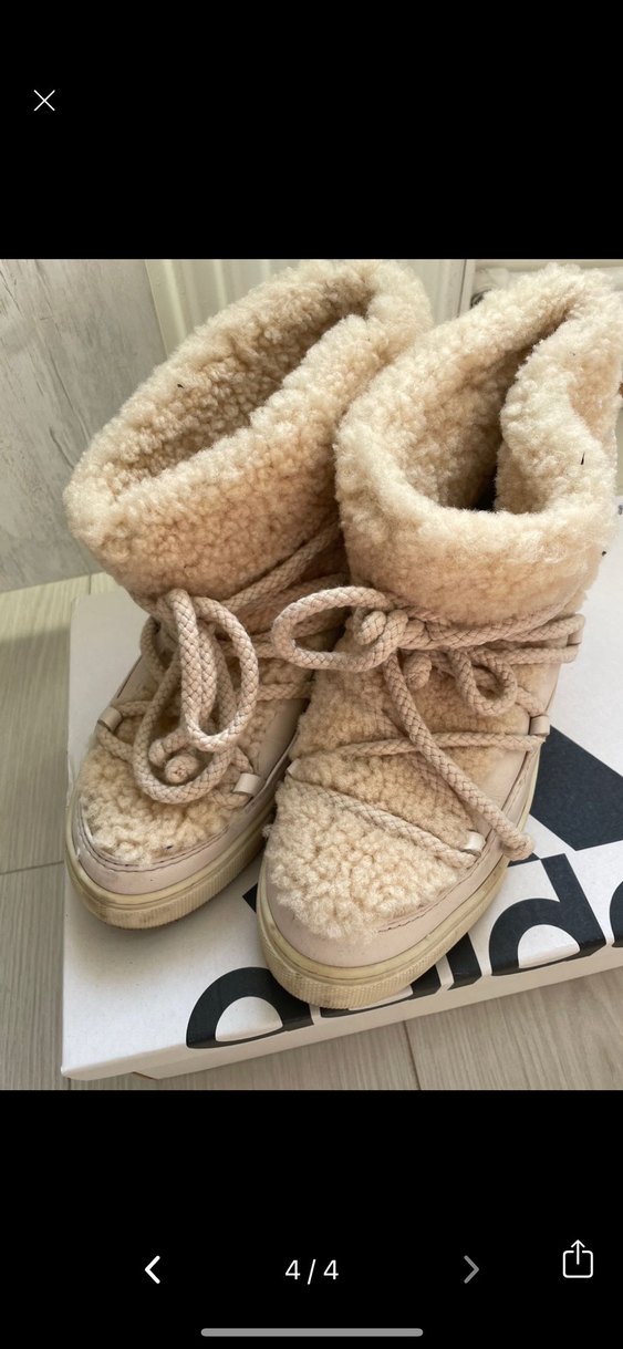 Kızlar için Beyaz Yünlü Kürklü Bot - Görsel 4