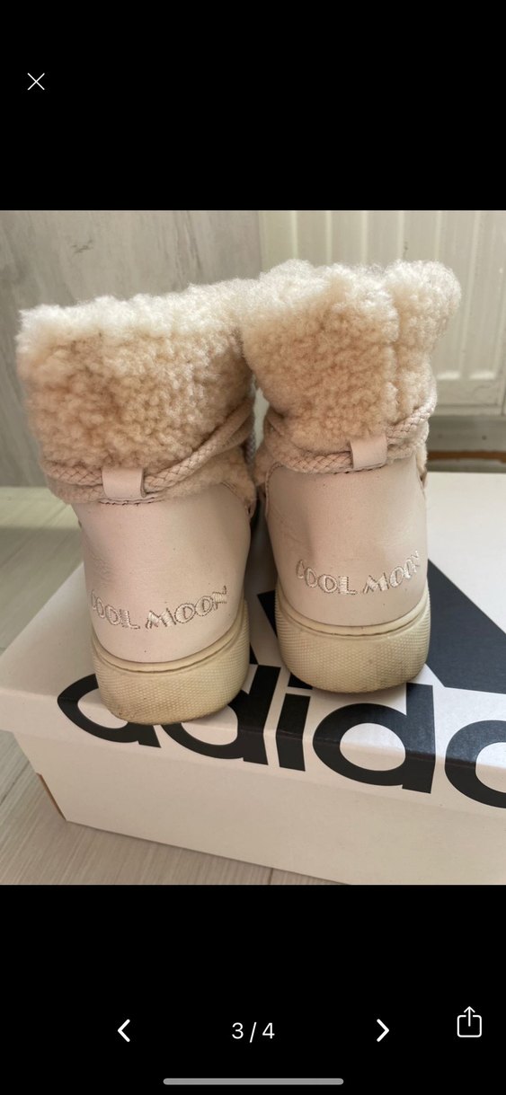 Kızlar için Beyaz Yünlü Kürklü Bot - Görsel 3