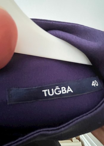 Mor Uzun Kollu İşlemeli Abiye Elbise - Görsel 5