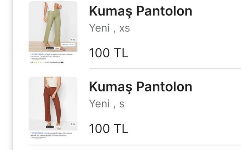 Kumaş pantolon