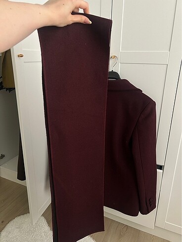 l Beden Bordo Kaşe Şal ve Blazer