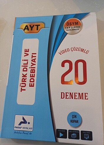 Türk Dili ve edebiyatı 20li ayt branş denemesi paraf Yeni