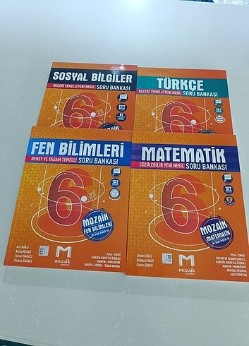 6. Sınıf mozaik yayınları yeni basım kullanılmamış 