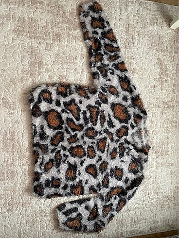 leopar desenli kazak