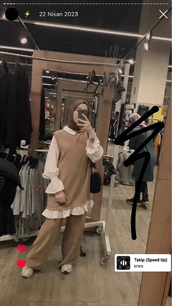 Tesettür tunik takım pantolonlu
