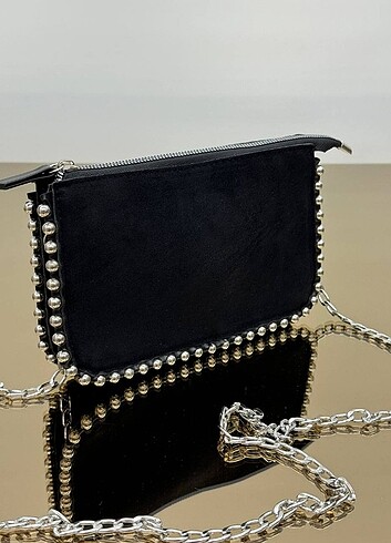 süet çanta zımbalı çanta boncuklu çanta zara model