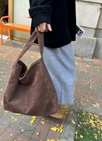 Süet salaş çanta kol çantası 