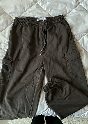 Bershka Kadın gri Rahat Kesim Eşofman Altı