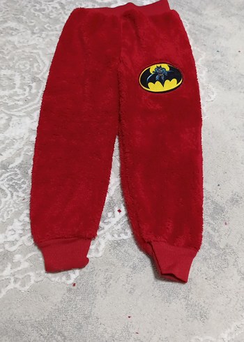 4 Yaş Beden kırmızı Renk Kırmızı Erkek Çocuk Batman Peluş Pijama