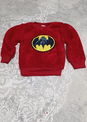 4 Yaş Beden Kırmızı Erkek Çocuk Batman Peluş Pijama