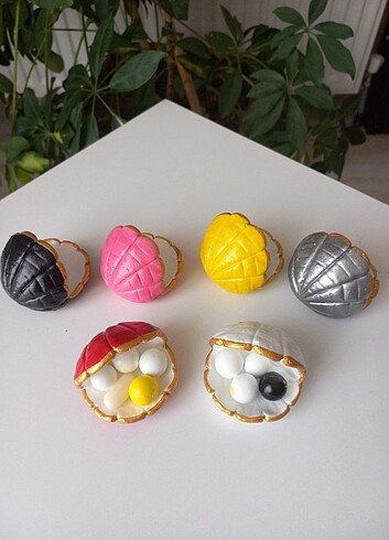 Çiçekli vazo,midye kabuğu lokumluk,kabak model lokumluk - Görsel 7