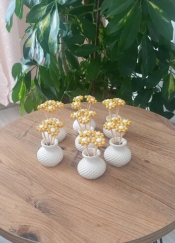 Çiçekli vazo,midye kabuğu lokumluk,kabak model lokumluk - Görsel 11