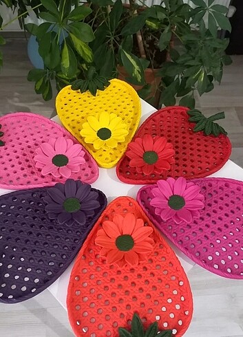 Çilek model sunum tepsisi , fincan , lokumluk takim - Görsel 5