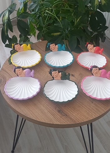  Beden Deniz kızlı istiridye model lokumluk,cerezlik,fincan altlığı 