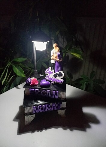 Kitap model lambalı kisiye özel tasarım(Anneler günü,sevgililer - Görsel 11