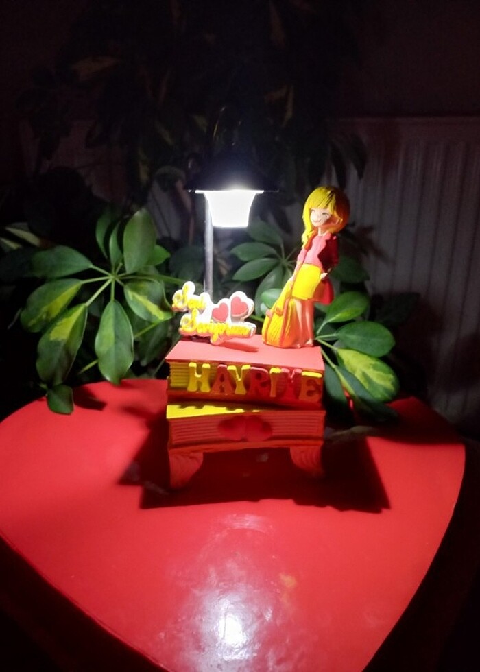 Kitap model lambalı kisiye özel tasarım(Anneler günü,sevgililer  - Görsel 5